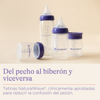 Lansinoh Biberón NaturalWave boca ancha 160 ml