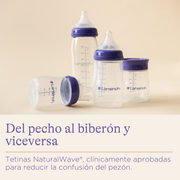 Lansinoh Biberón NaturalWave boca ancha 160 ml
