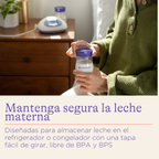 Lansinoh Botellas de almacenamiento de leche materna 160 ml (Pack 4)