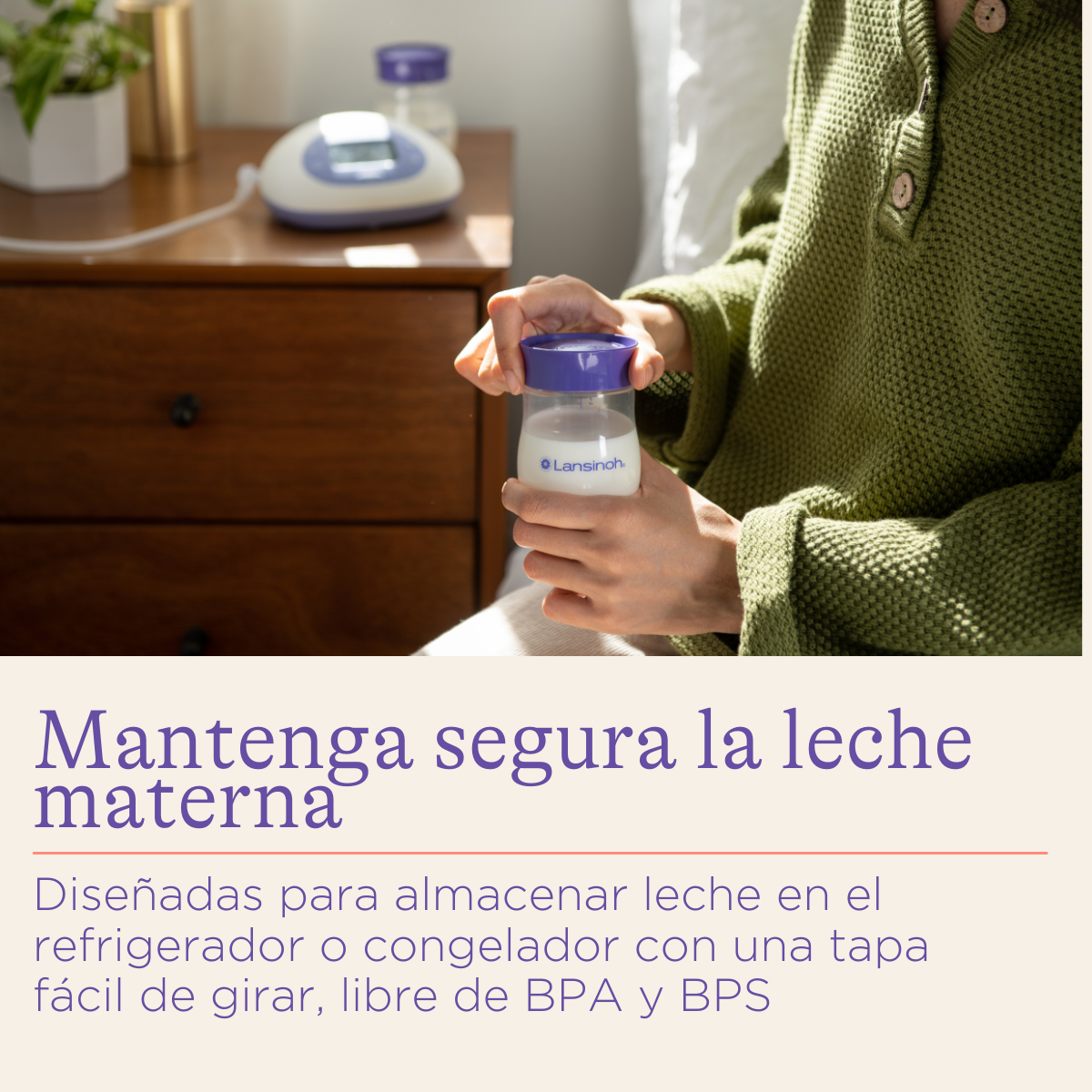 Lansinoh Botellas de almacenamiento de leche materna 160 ml (Pack 4)