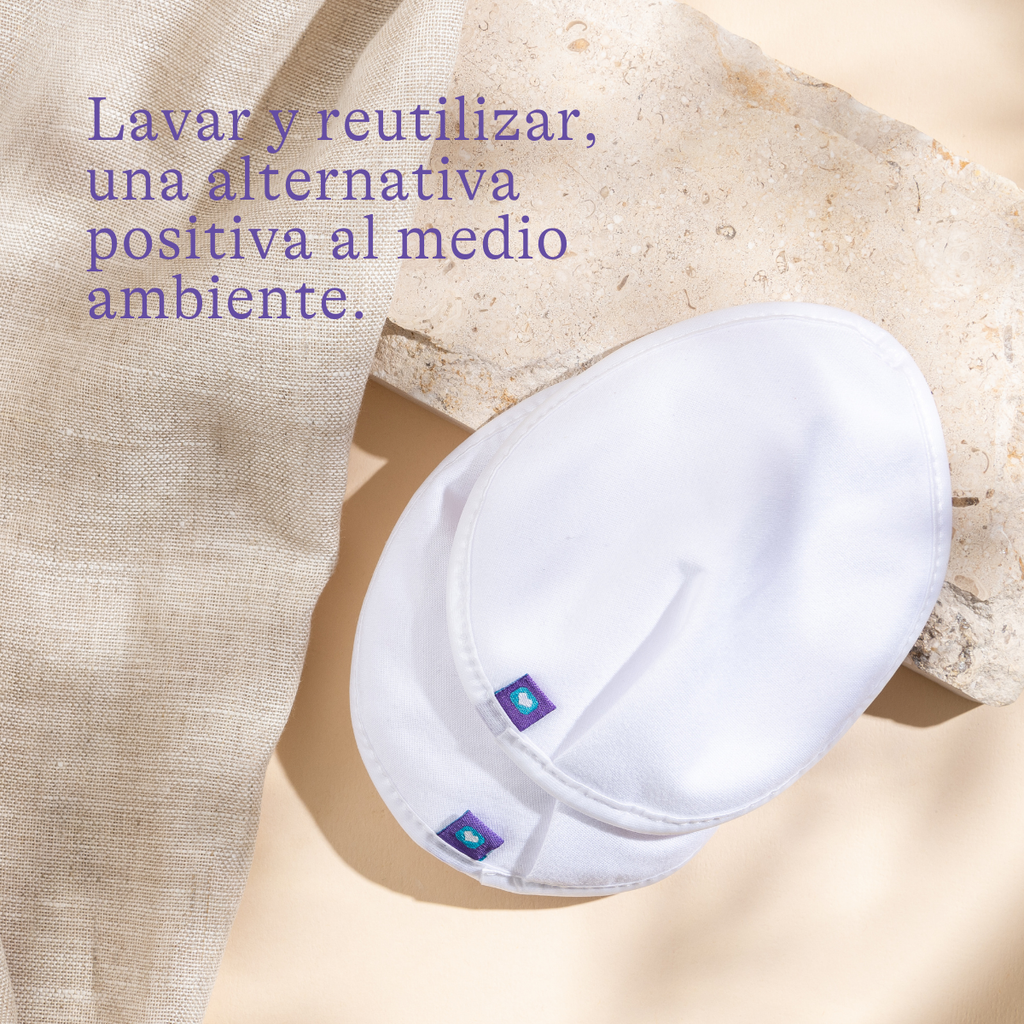 Lansinoh Protectores de lactancia lavables blancos