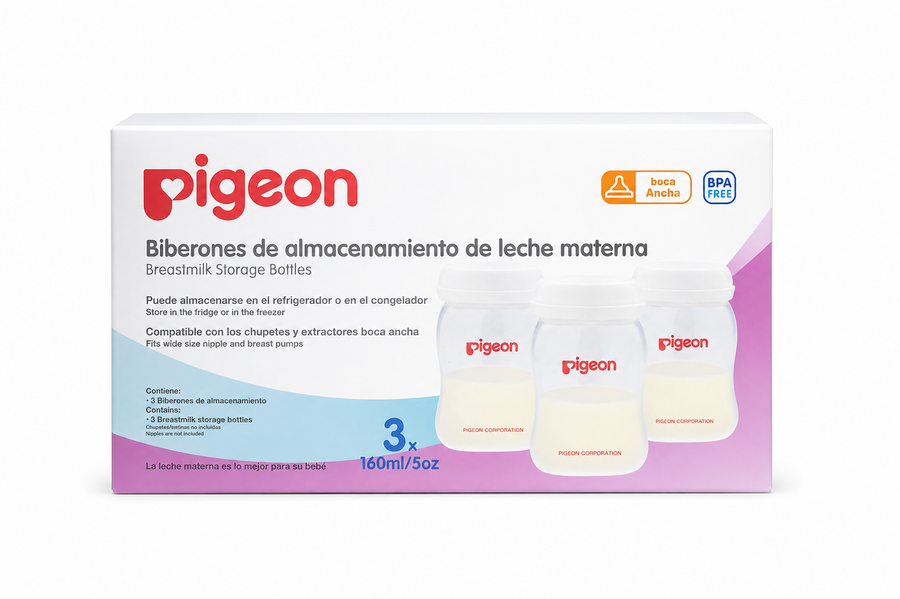Pigeon Biberón de almacenamiento 160 ml – Pack 3 unid