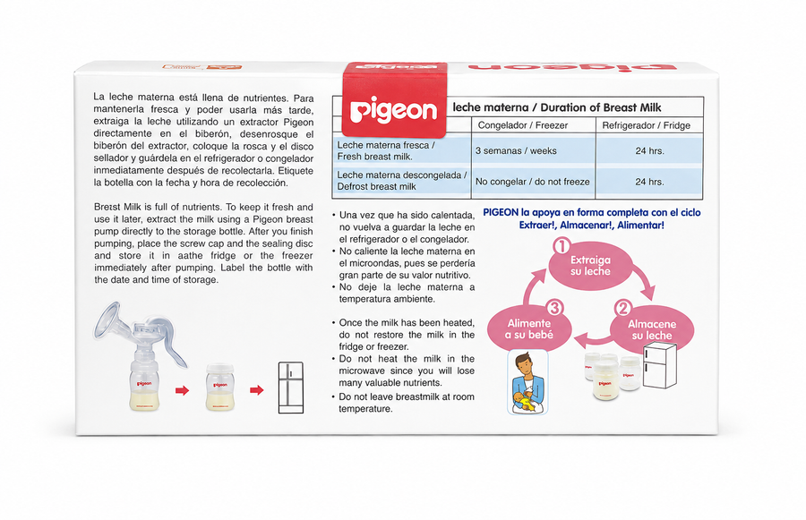 Pigeon Biberón de almacenamiento 160 ml – Pack 3 unid