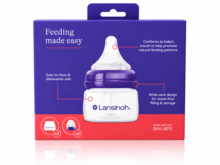 Lansinoh Biberón Natural Wave B. Ancha 60ml (2uds)
