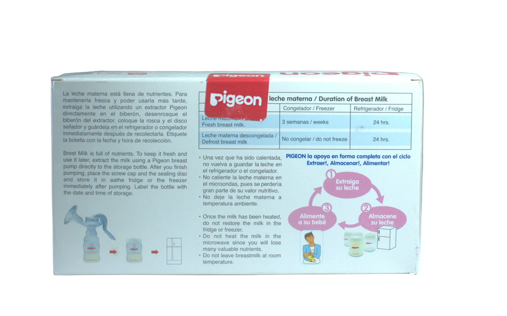 Pigeon Biberón de almacenamiento (3 unidades)