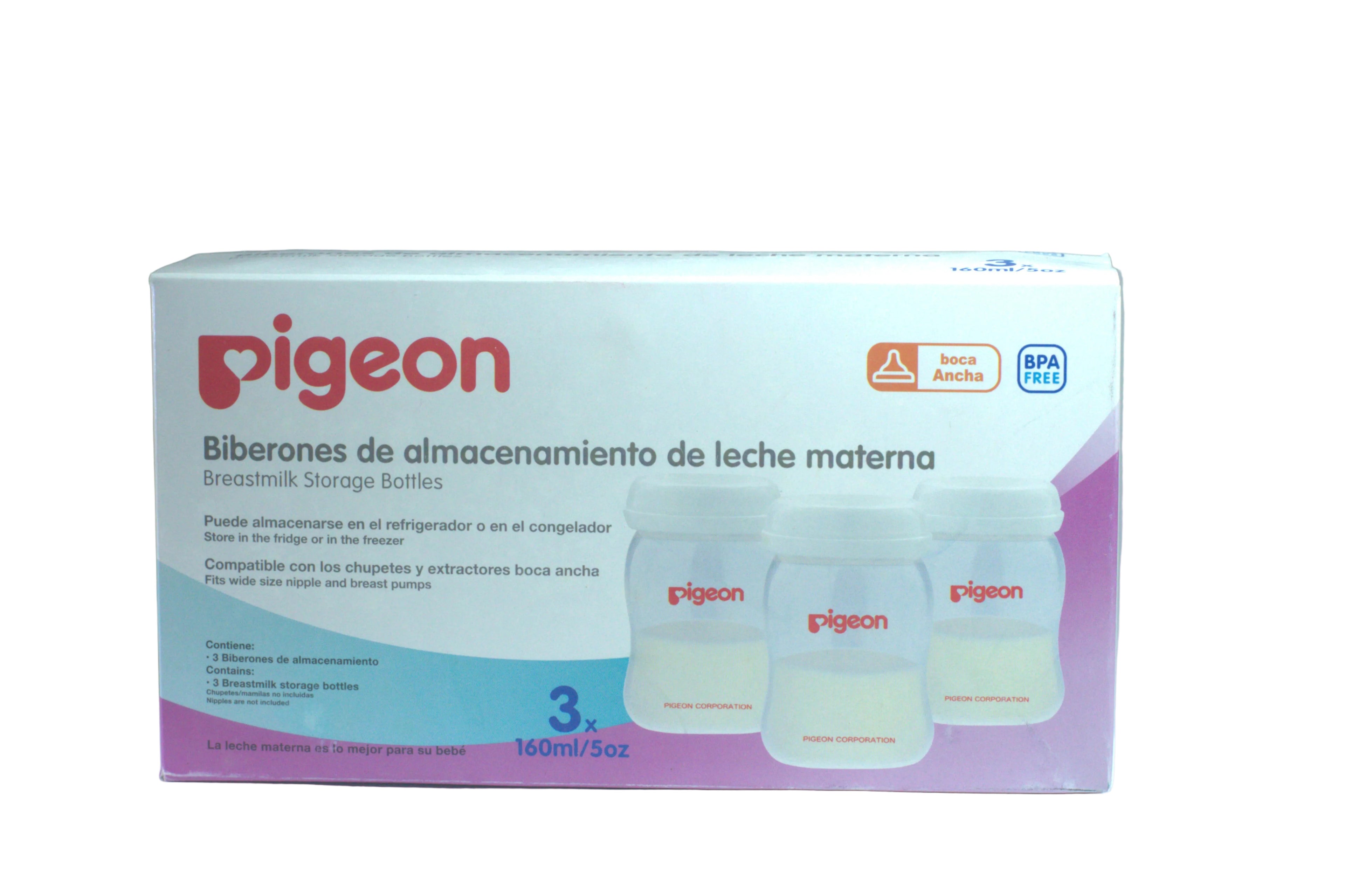 Pigeon Biberón de almacenamiento (3 unidades)
