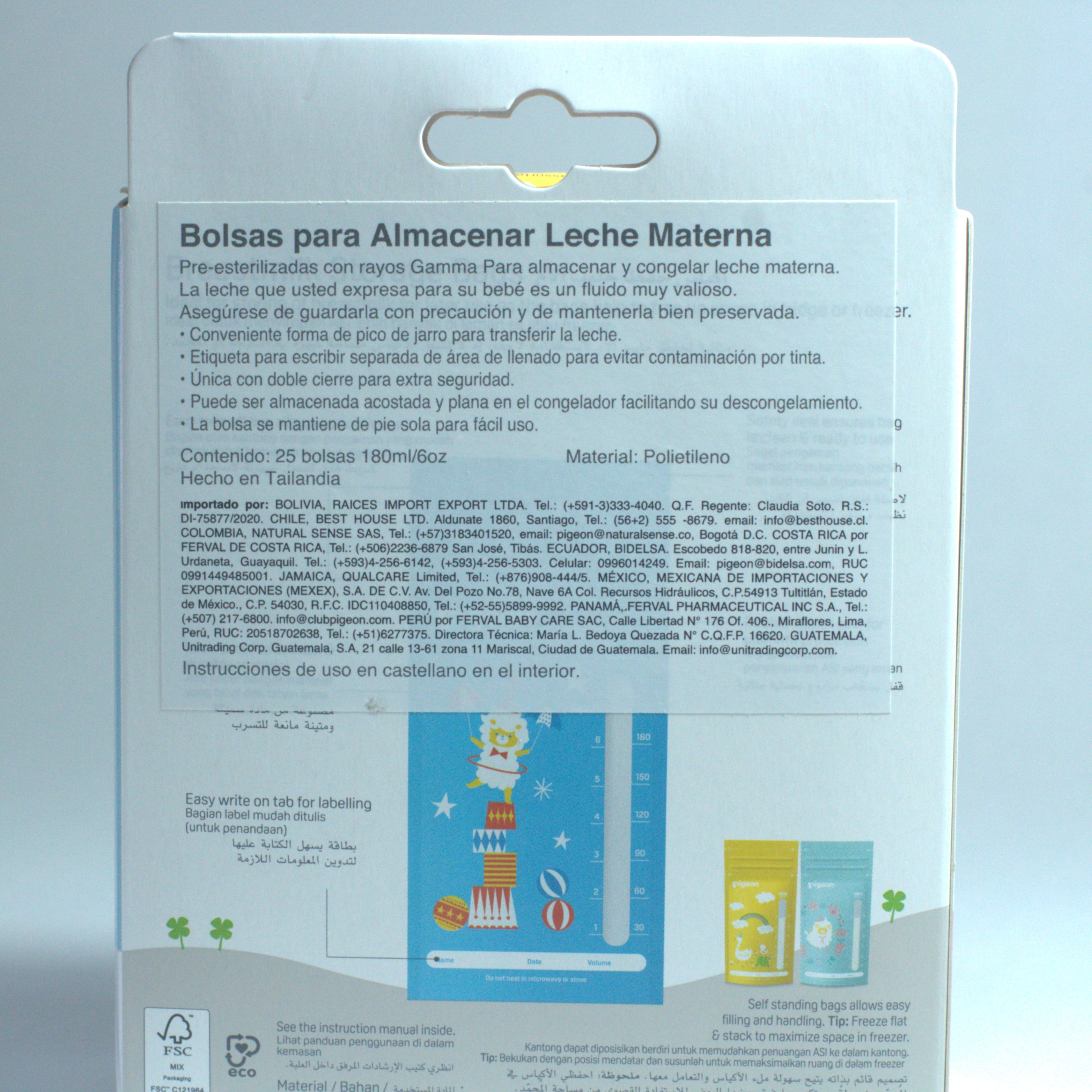 Pigeon Bolsas de almacenamiento de leche materna decoradas – Pack 25