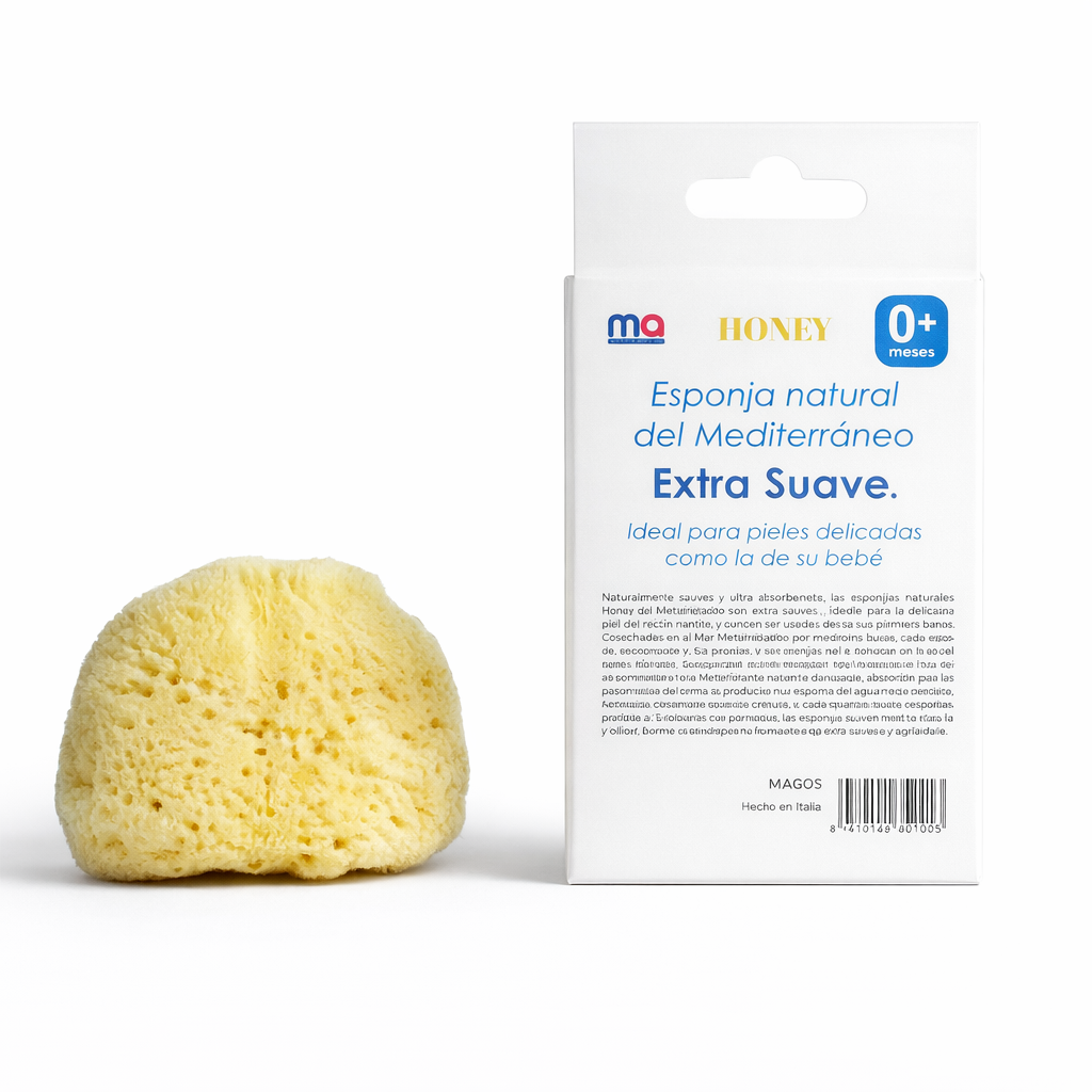Honey Esponja natural del mediterráneo para bebé