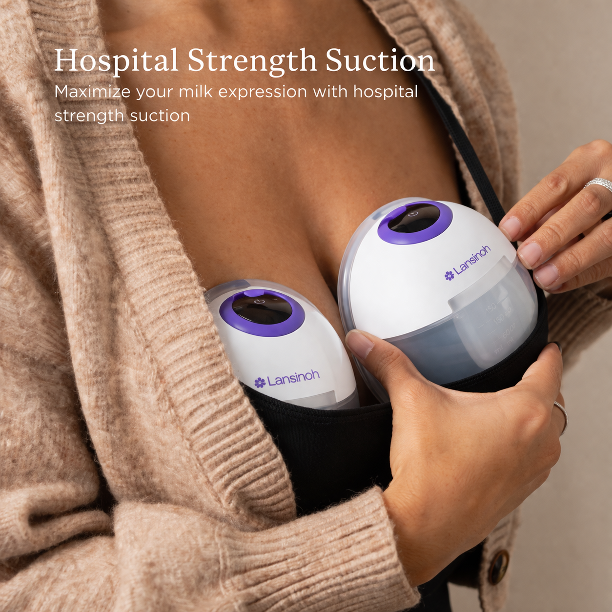 Lansinoh Extractor de leche manos libres Discreet Duo