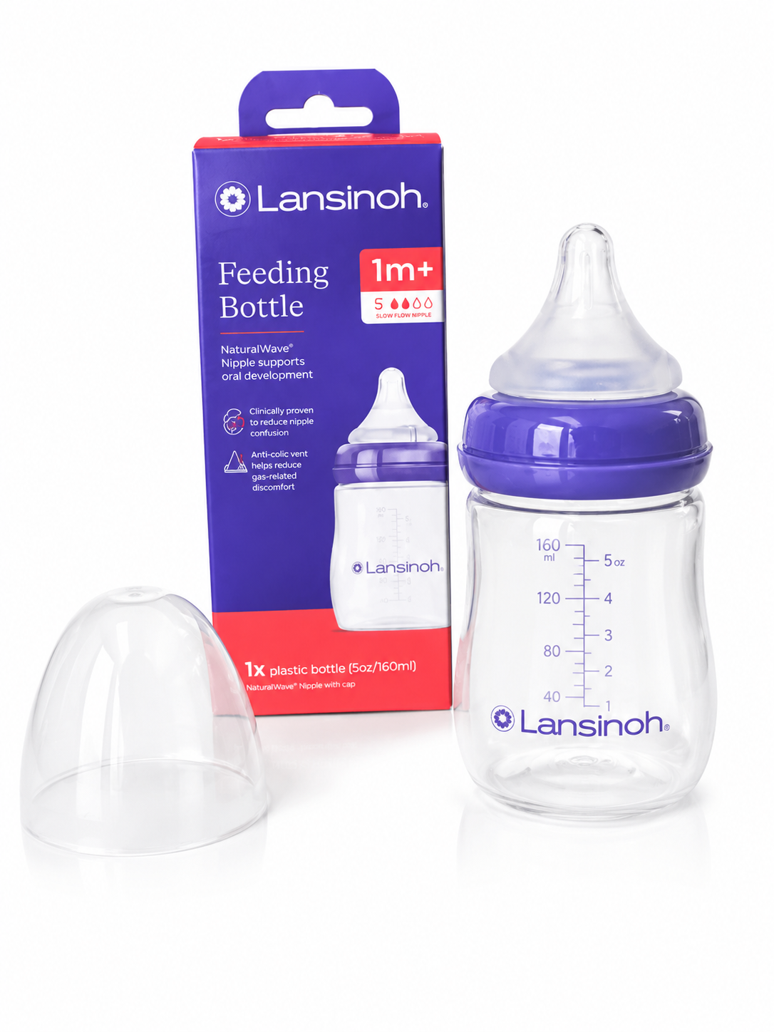 Lansinoh Biberón natural wave 160ml