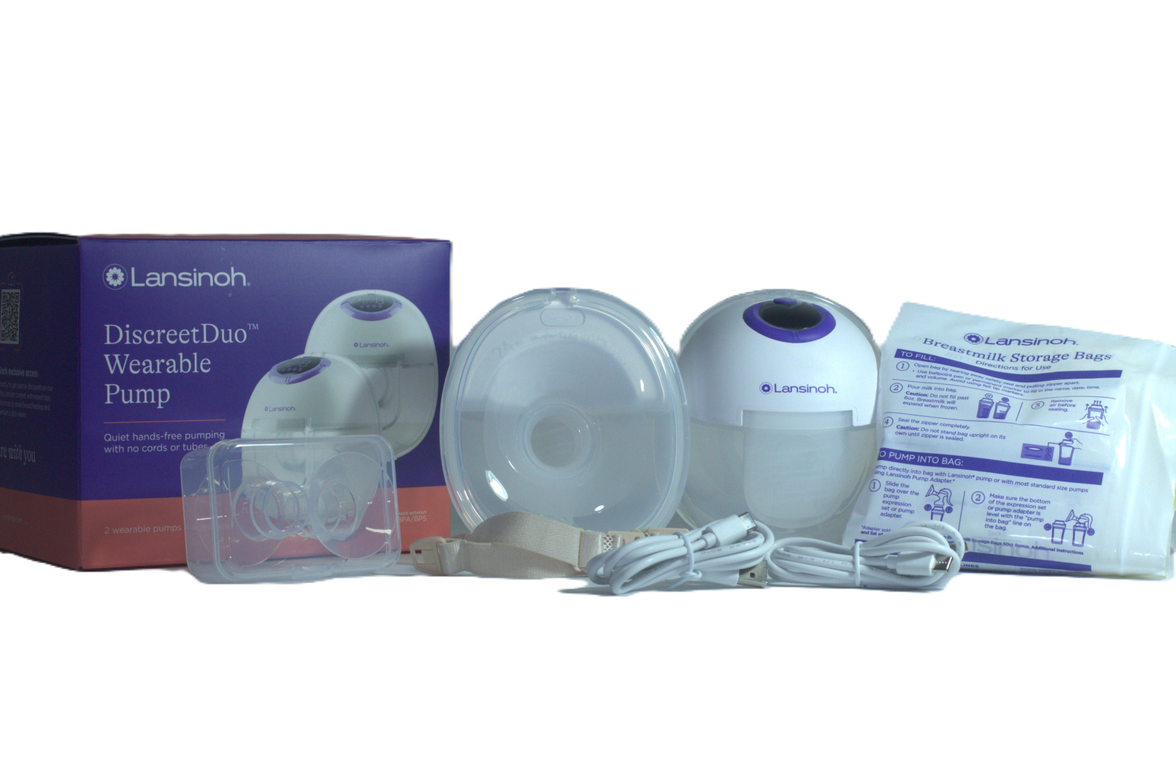 Lansinoh Extractor de leche manos libres Discreet Duo