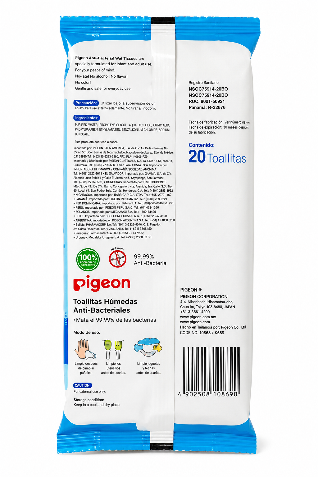 Pigeon Toallitas antibacteriales