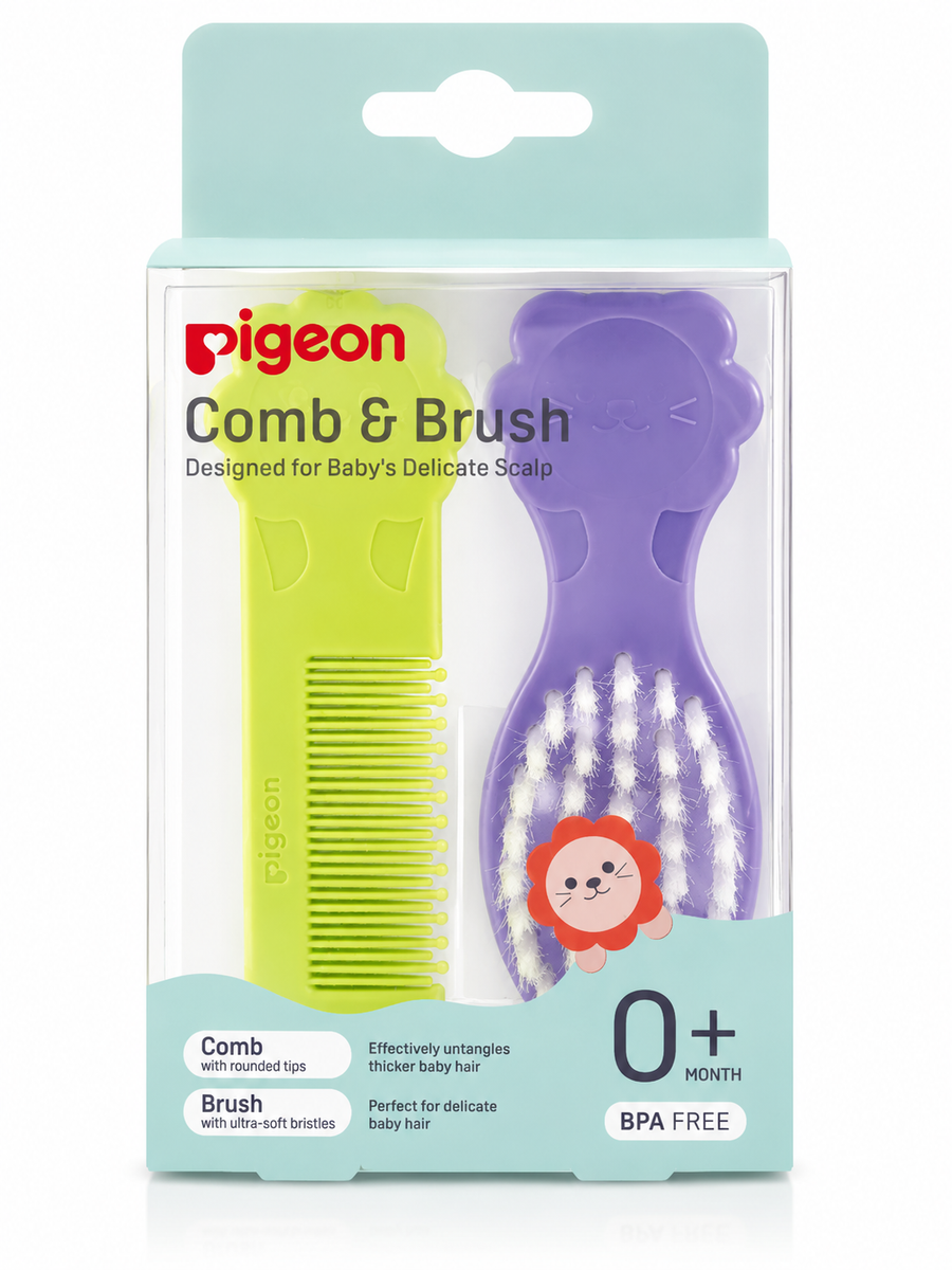 Pigeon Juego de cepillo y peinilla para bebé