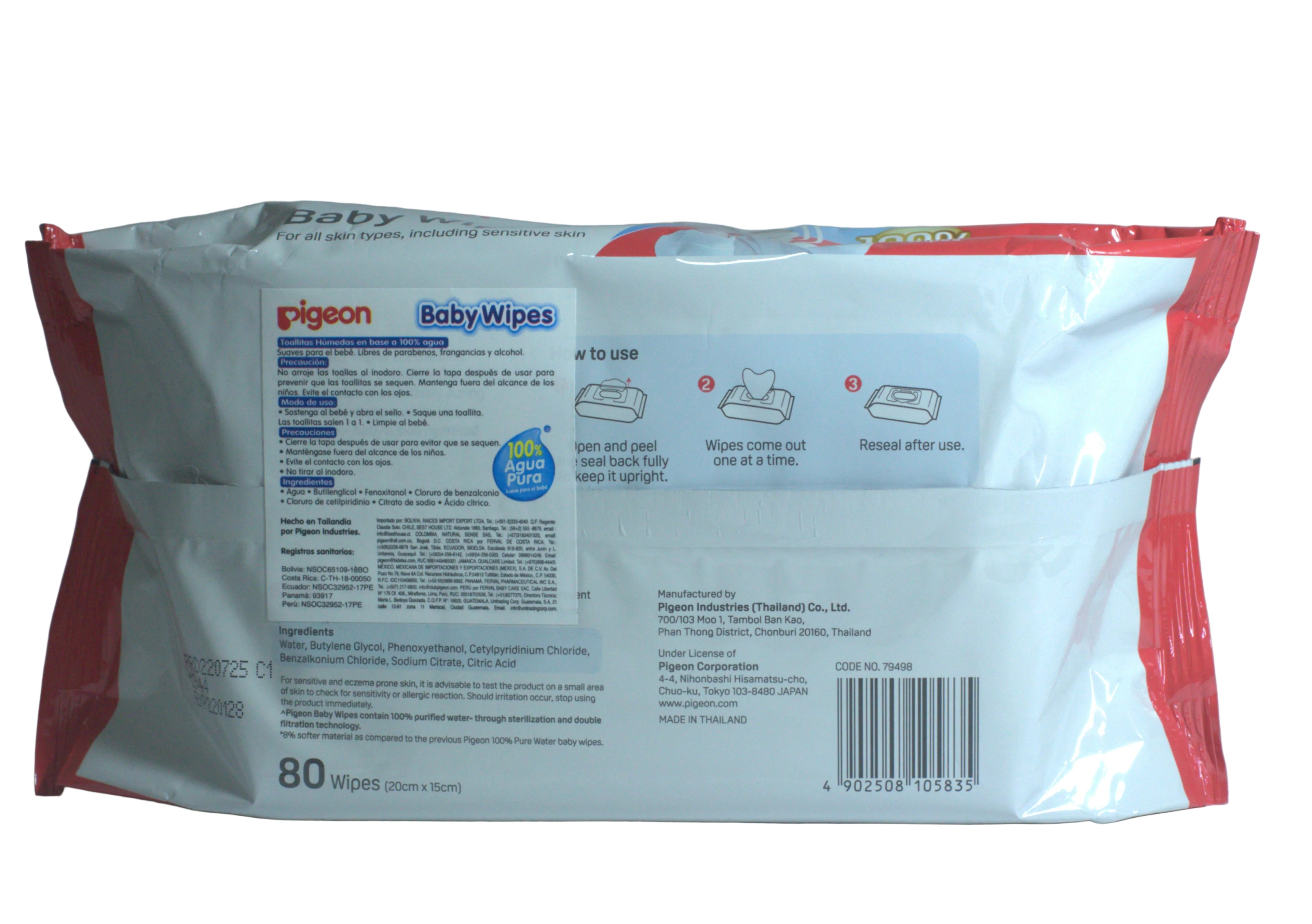 Pigeon Baby wipes 99% agua